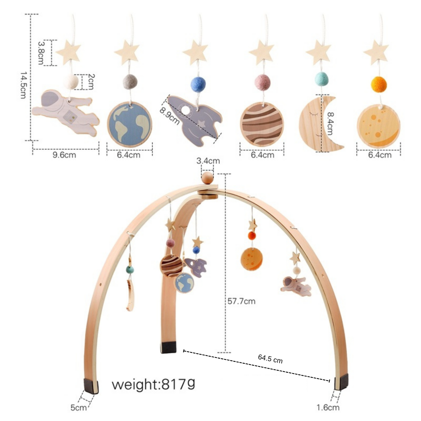 Kiababy™ Baby Play Gym with Hanging Toys Galaxy